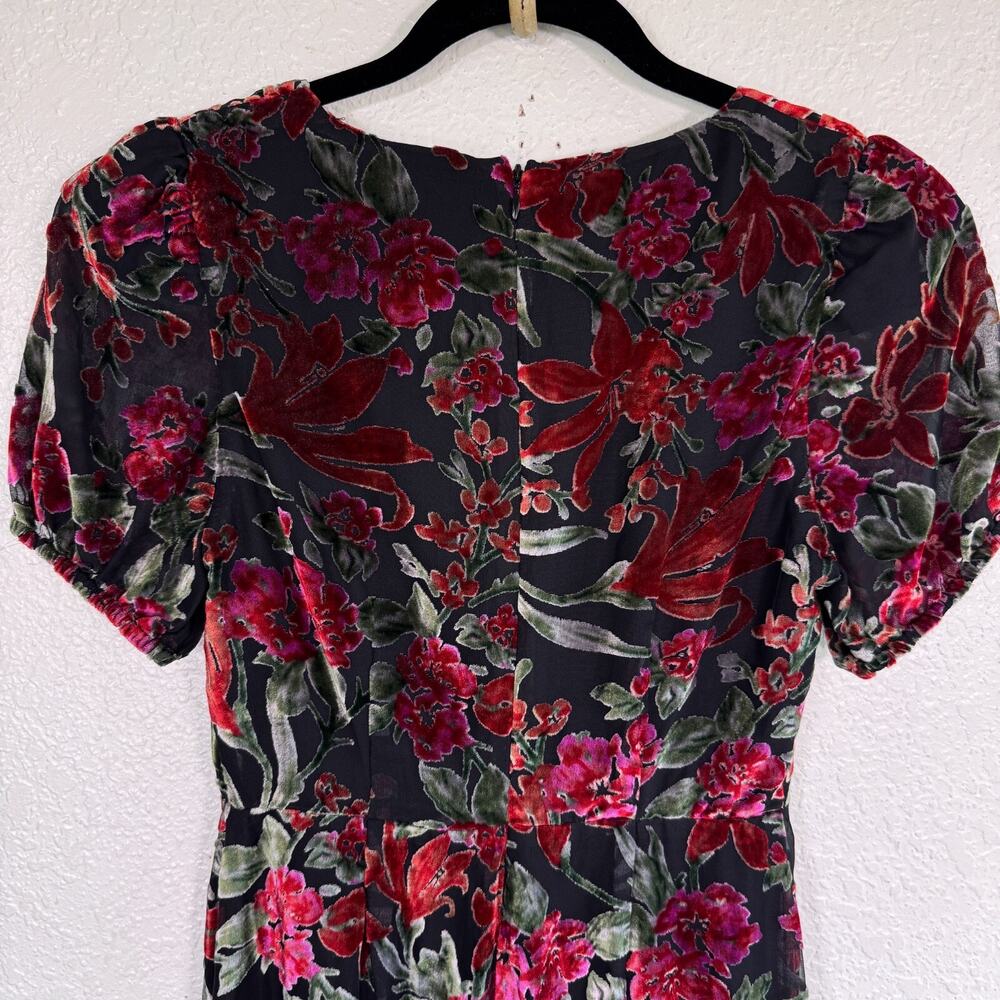 House of Harlow Revolve Dress Womens XS Talita Velvet Floral Romantic Event - Picture 6 of 11